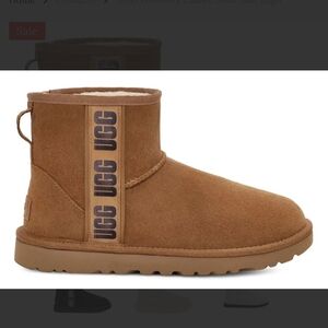 UGG Tan Mini Boots with Logo